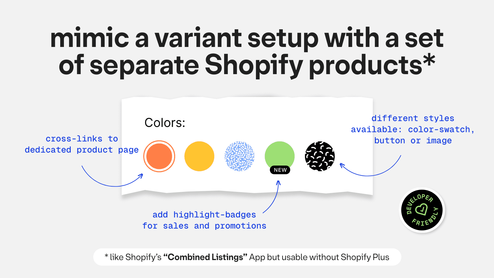 cross-link your products and display them like variants