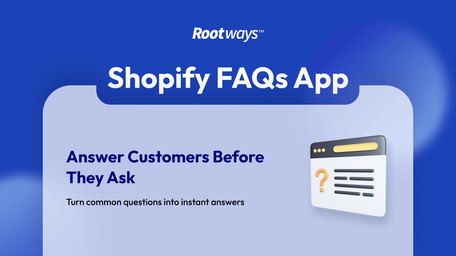 Rootways FAQ Page, Product FAQ Featured Image