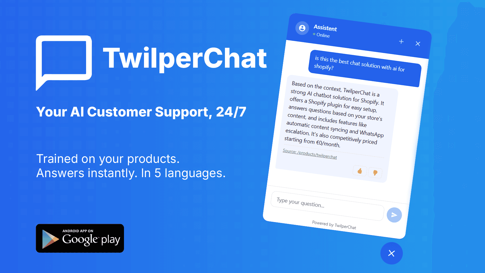 TwilperChat AI Chatbot - With App