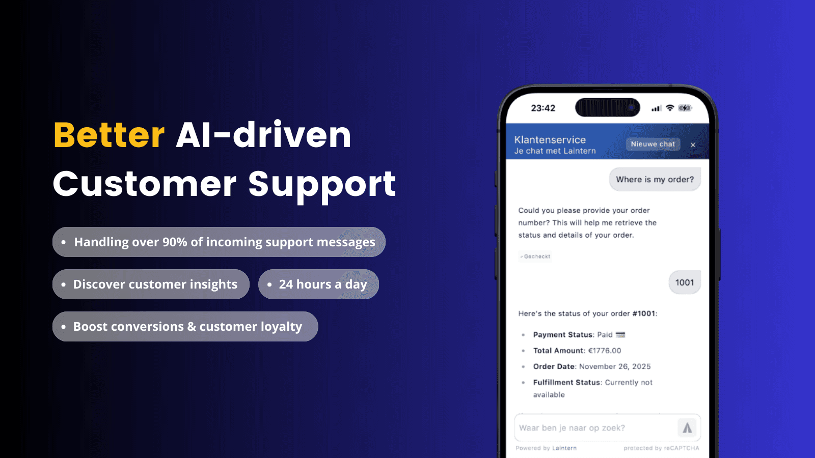 Laintern: Leading AI Chatbot. Customer Support Chat & Upsell