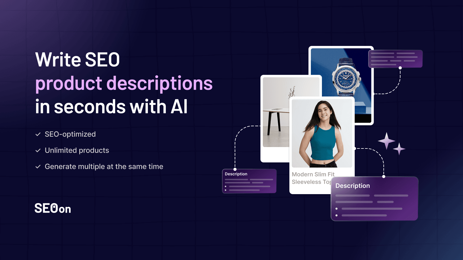 SEO On Product copy Product description AI generation