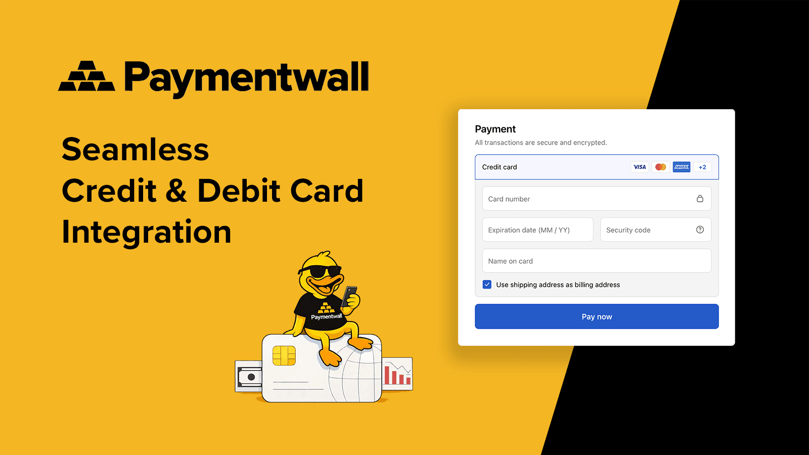 Seamless credit and debit card integration