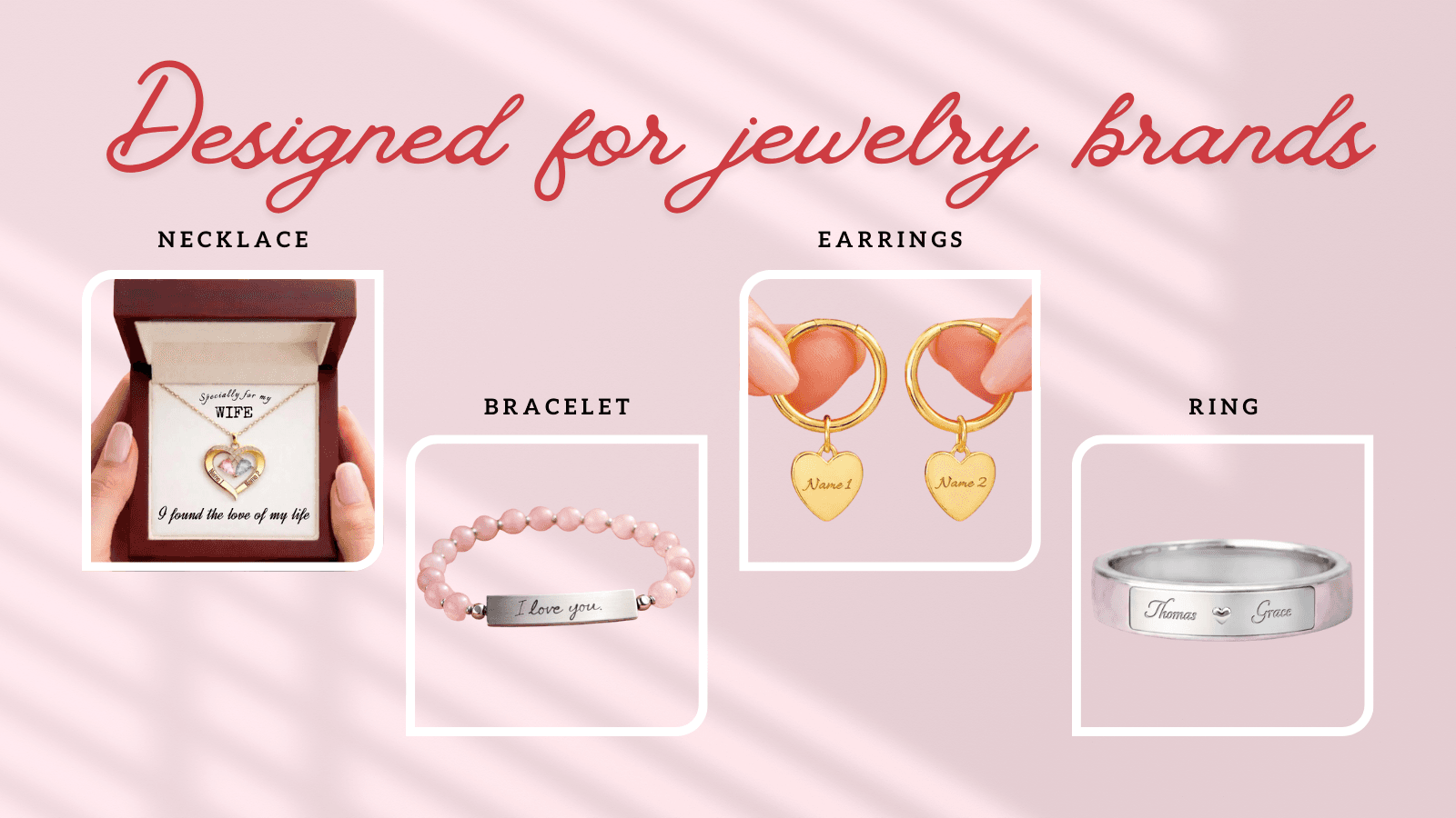 Pre-made & unique designs fit your jewelry, accessories, gifts..