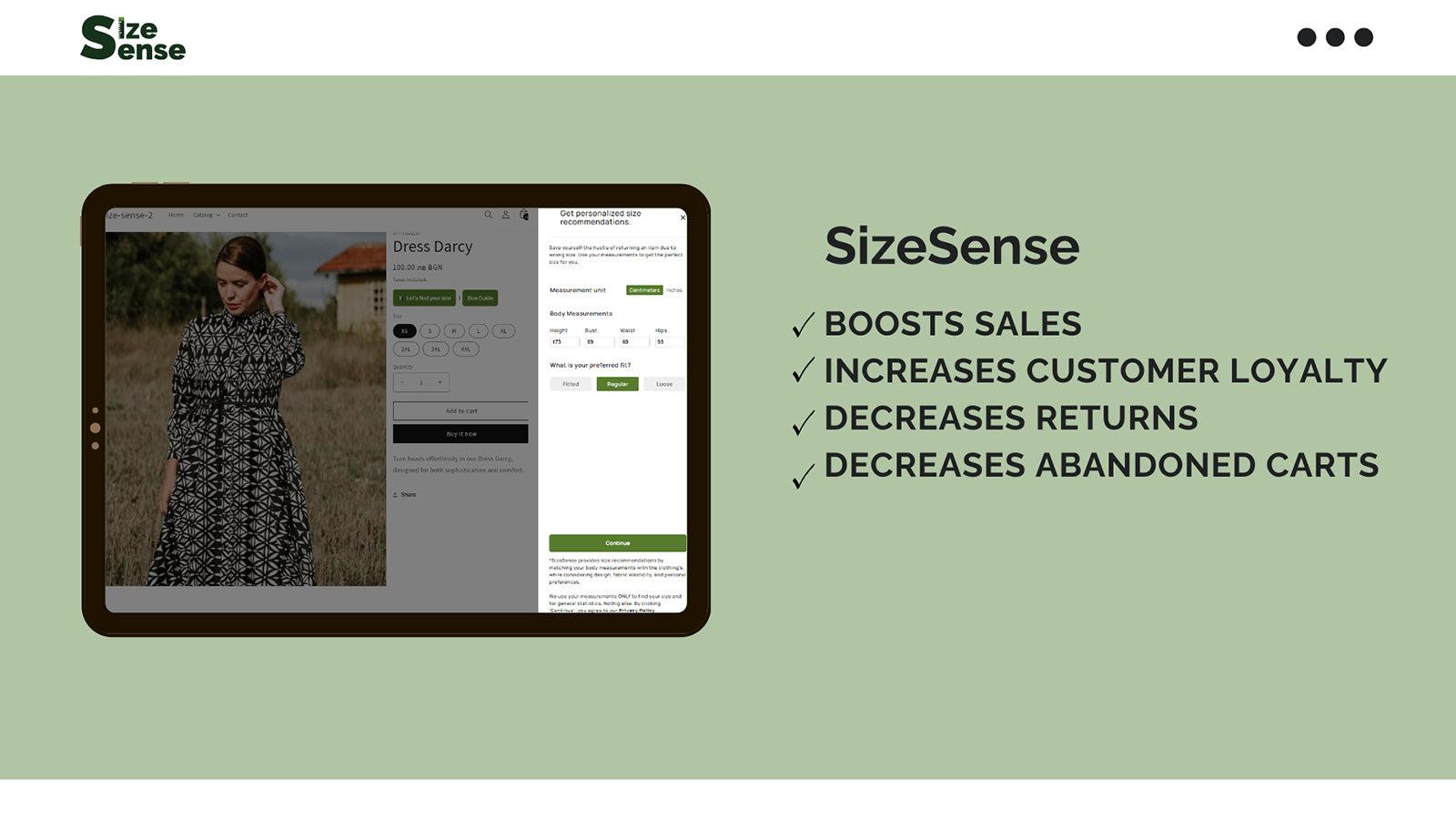 What does Size Sense do?