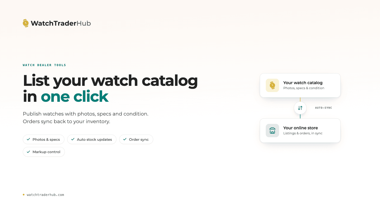 Sync your watch inventory to Shopify with WatchTraderHub