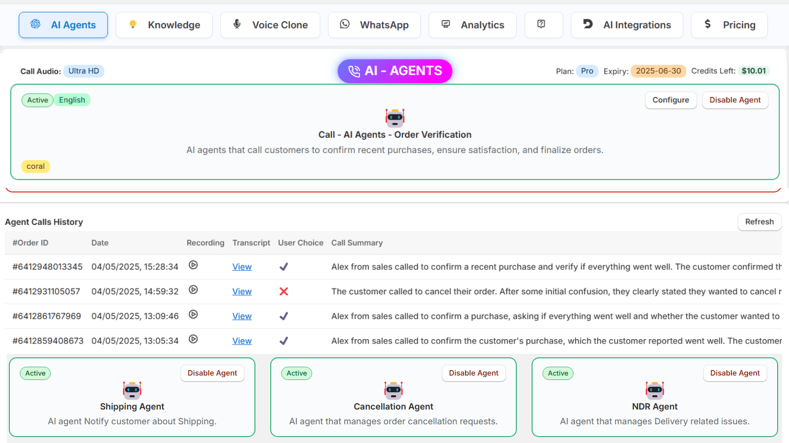 AI Agents - Verify COD & Prepaid Orders
