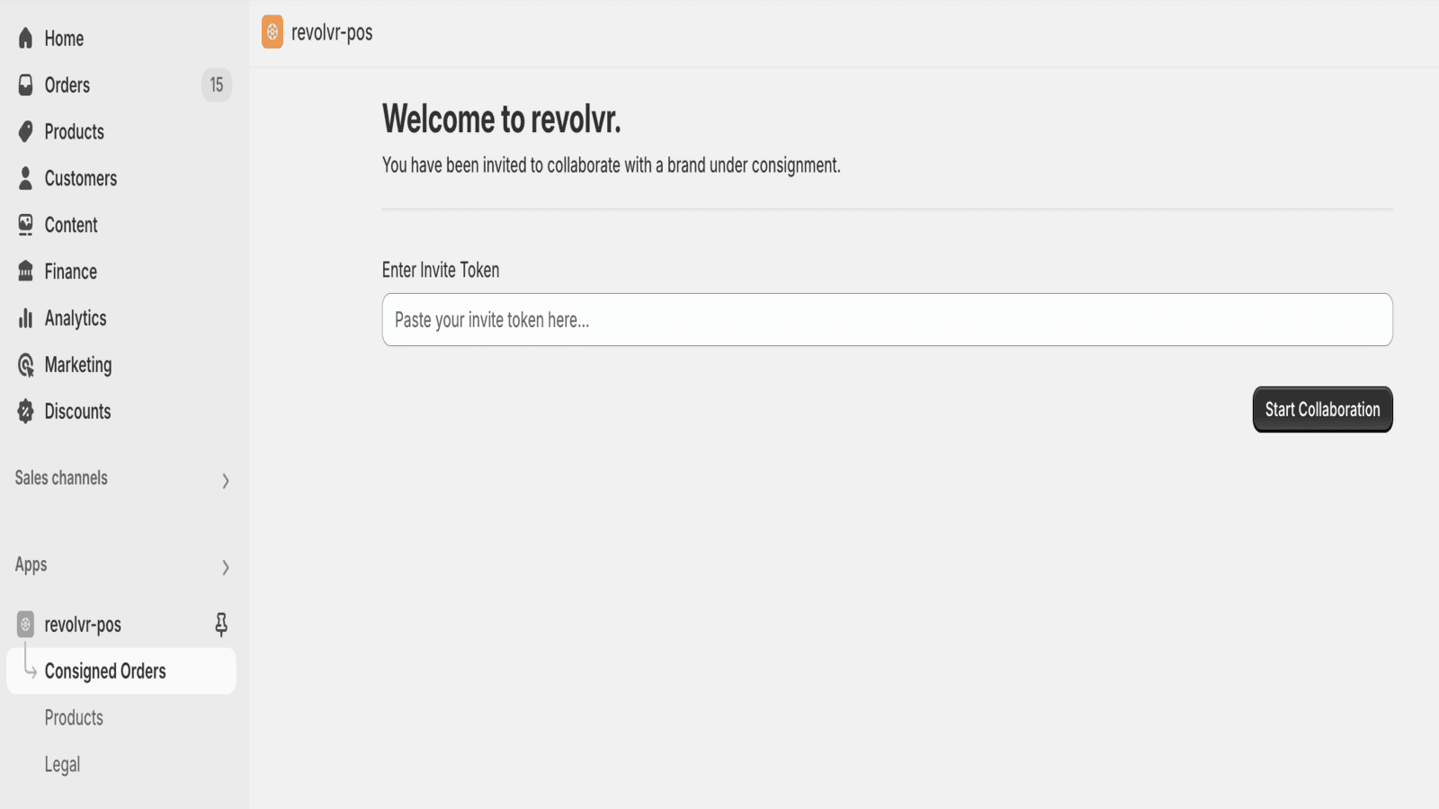 Invite to collaborate with a brand