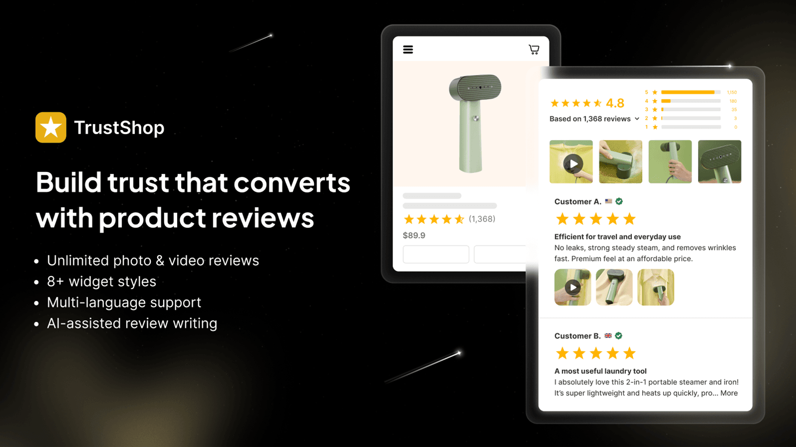 Build trust that converts with product reviews