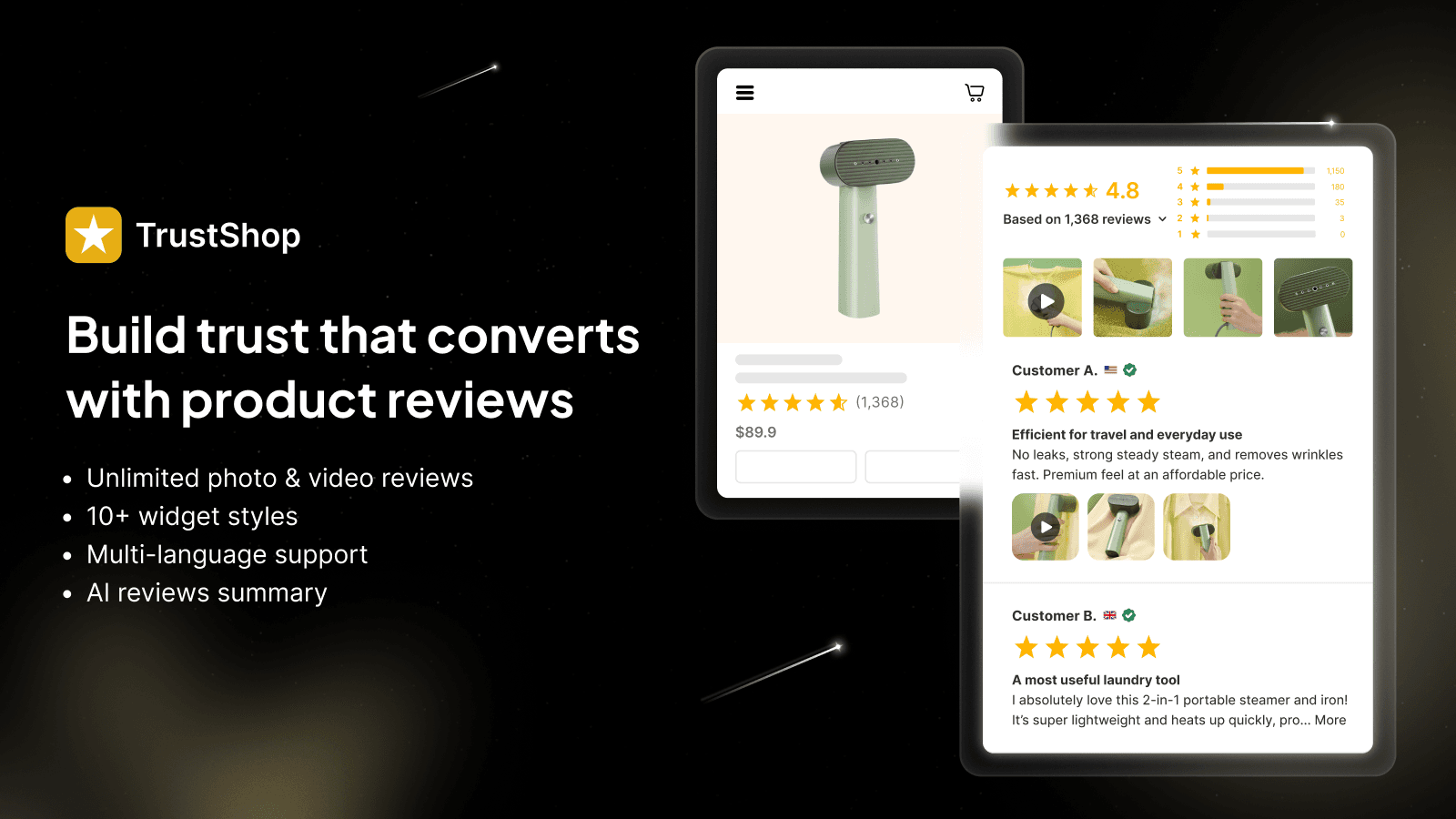 Build trust that converts with product reviews