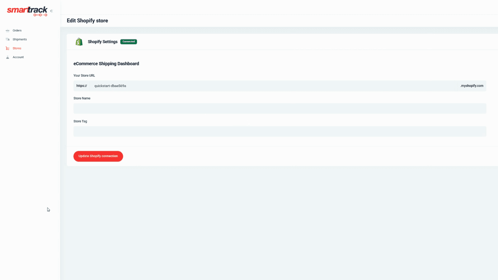 Shopify Store Connected