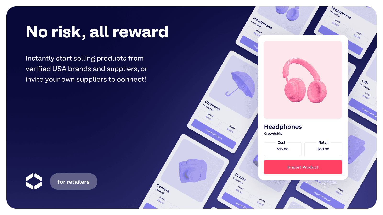 Find products on Crowdship Marketplace and start selling today!