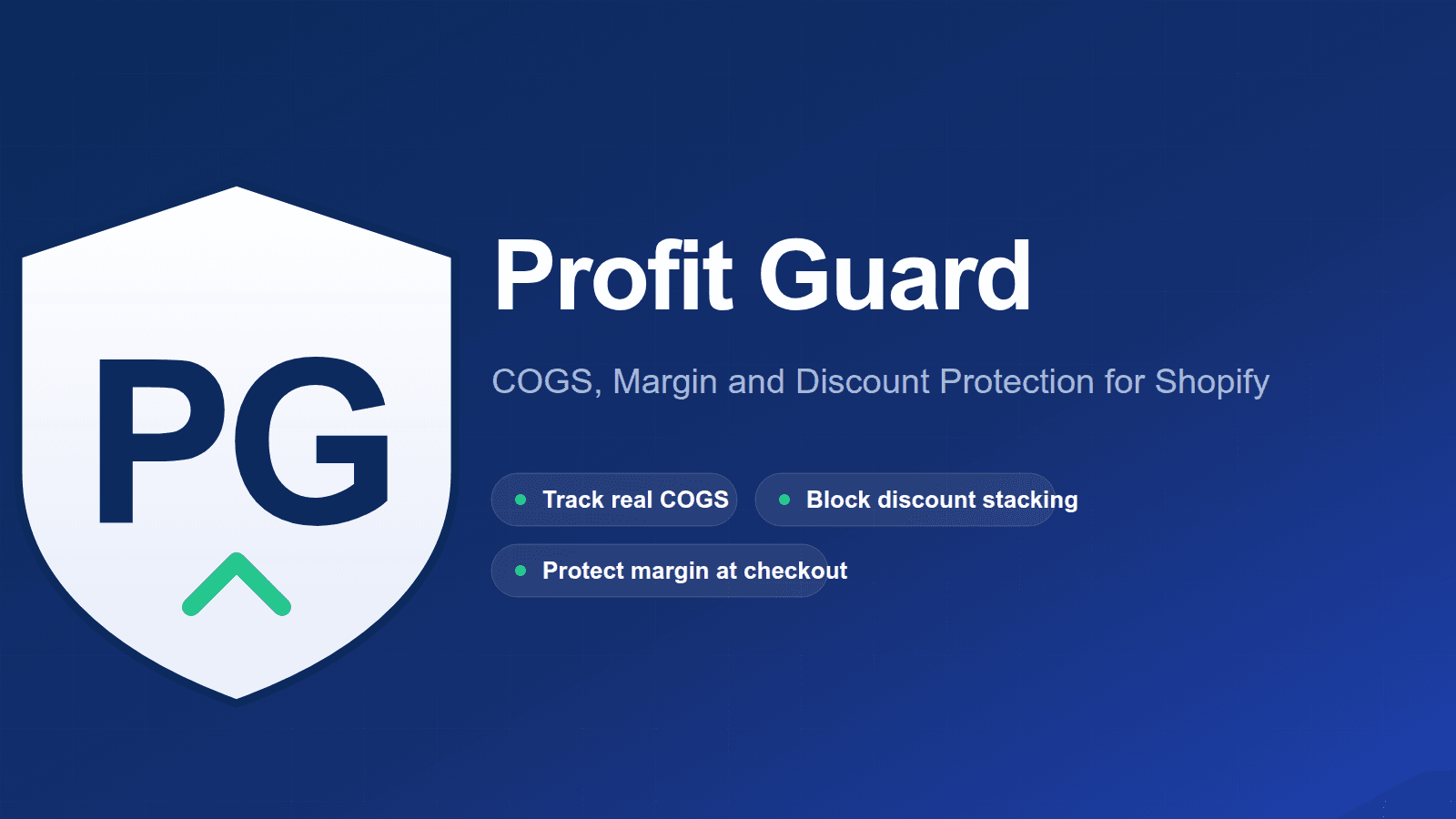 Profit Guard banner: COGS and margin protection for Shopify