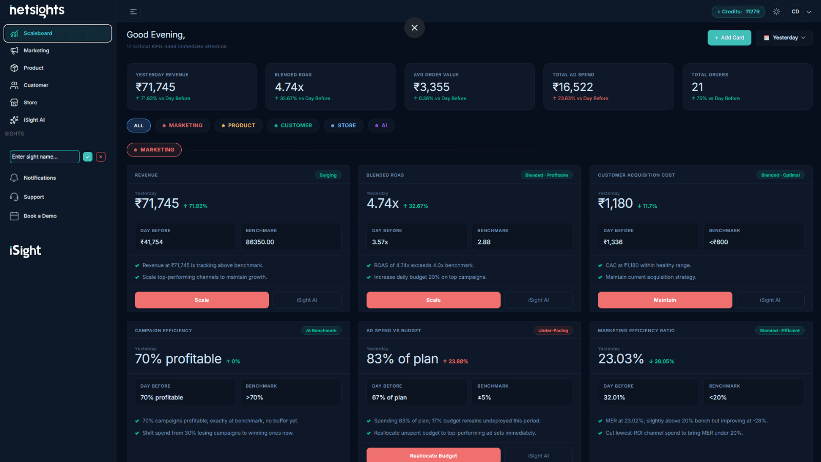 Netsights Scaleboard Overview