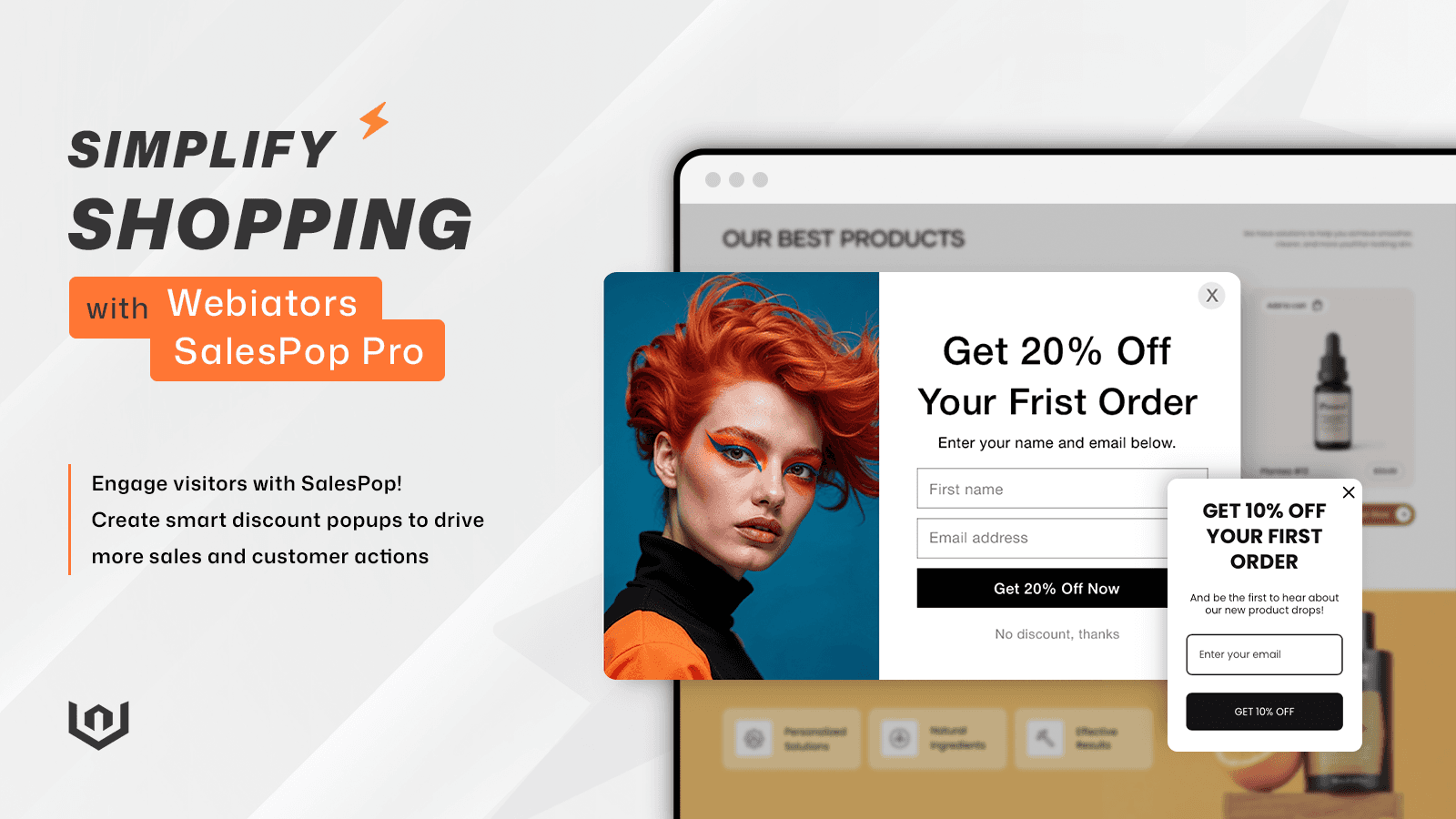 Simplify shopping with Webiators Sales PopPro