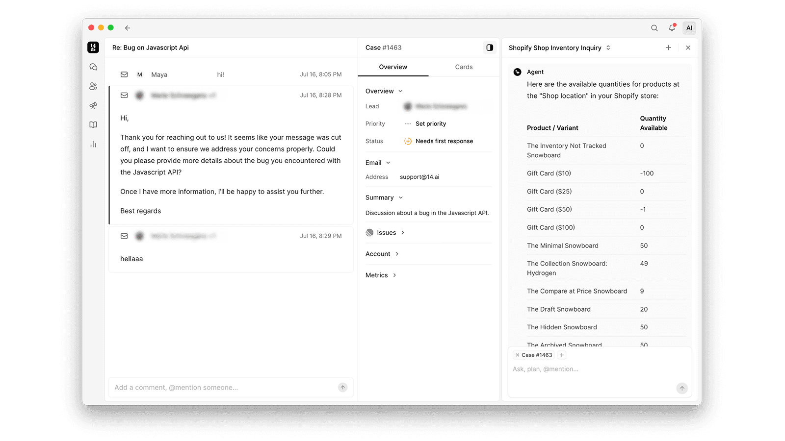14.ai Dashboard with Copilot