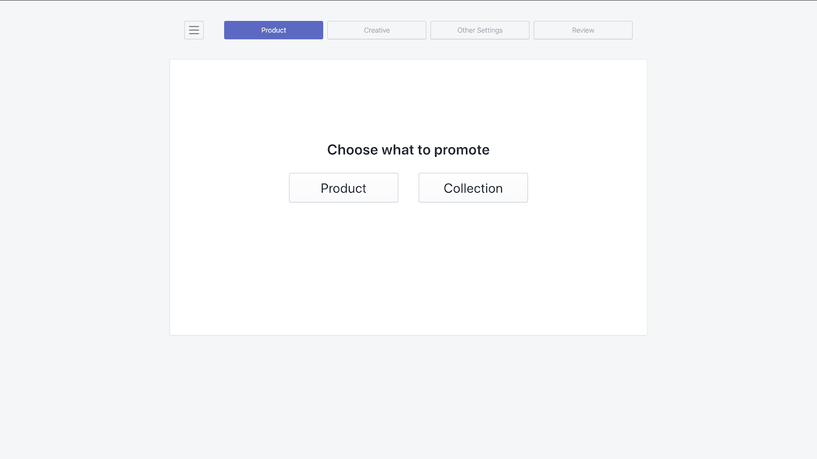 Choose any product or collection to promote