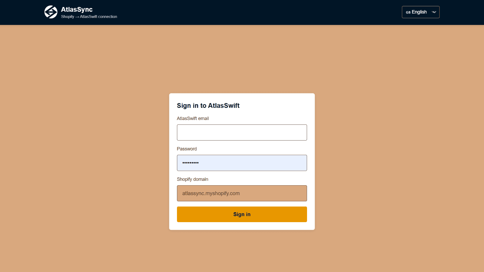 AtlasSync interface