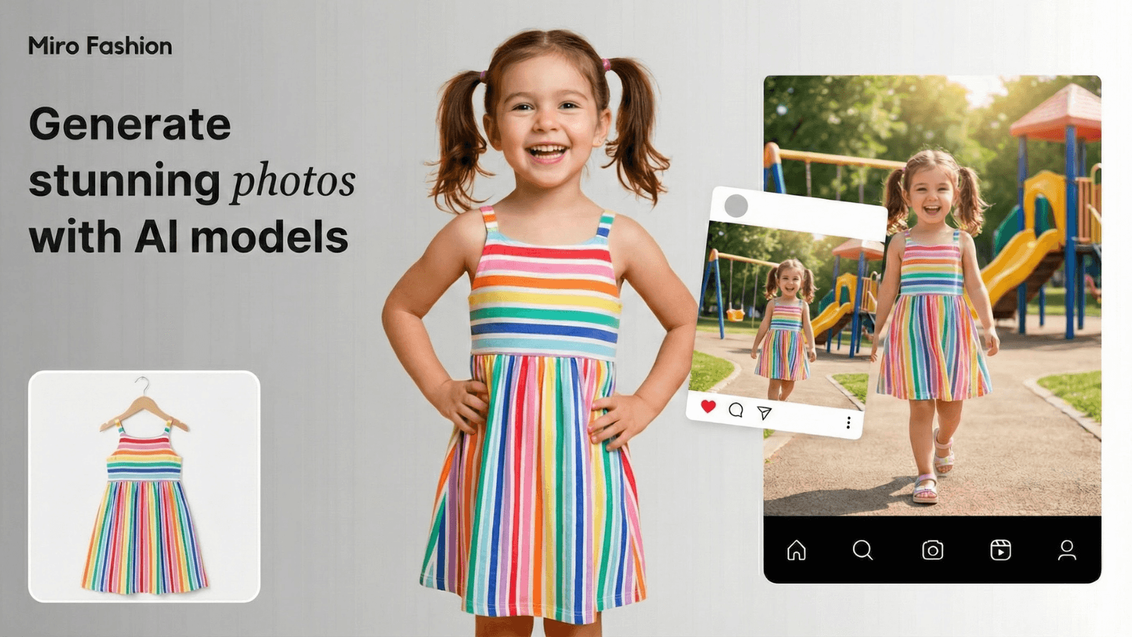 Create stunning fashion visuals in minutes