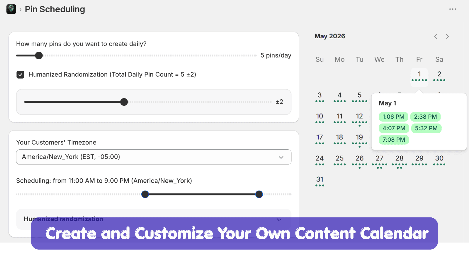 Create and Customize Your Own Content Calendar