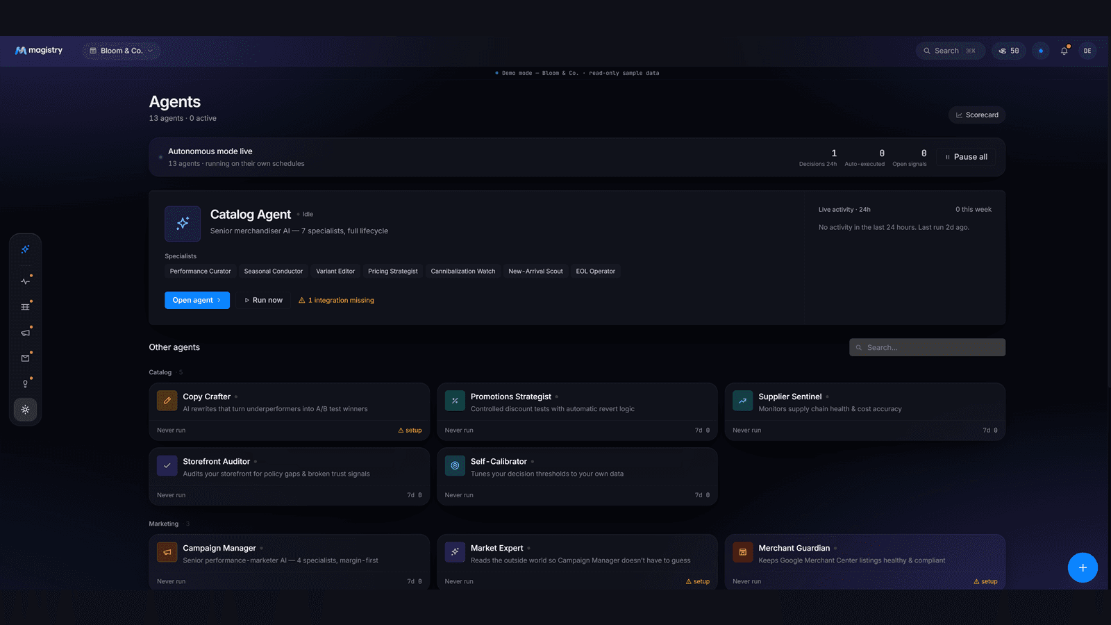 Magistry AI agents for catalog, ads, support and more