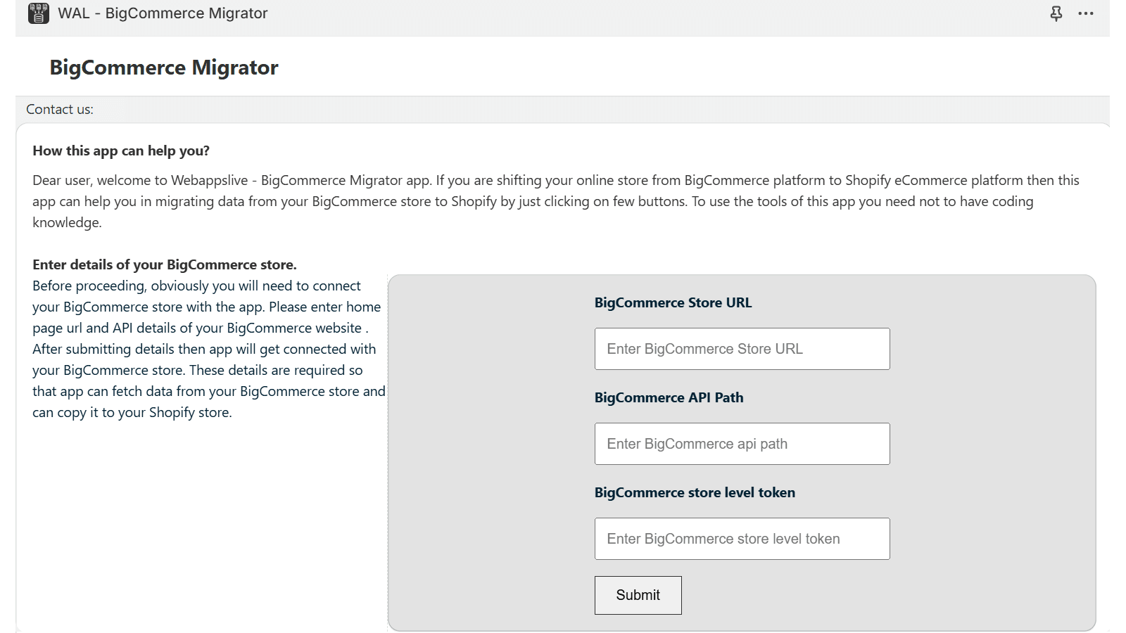 BigCommerce Migrator Home
