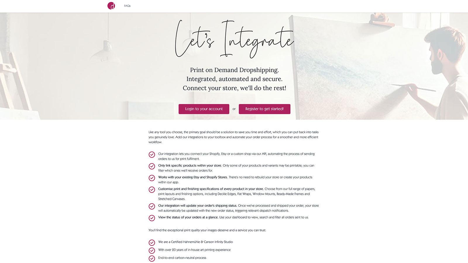 dStudio Integrate Home