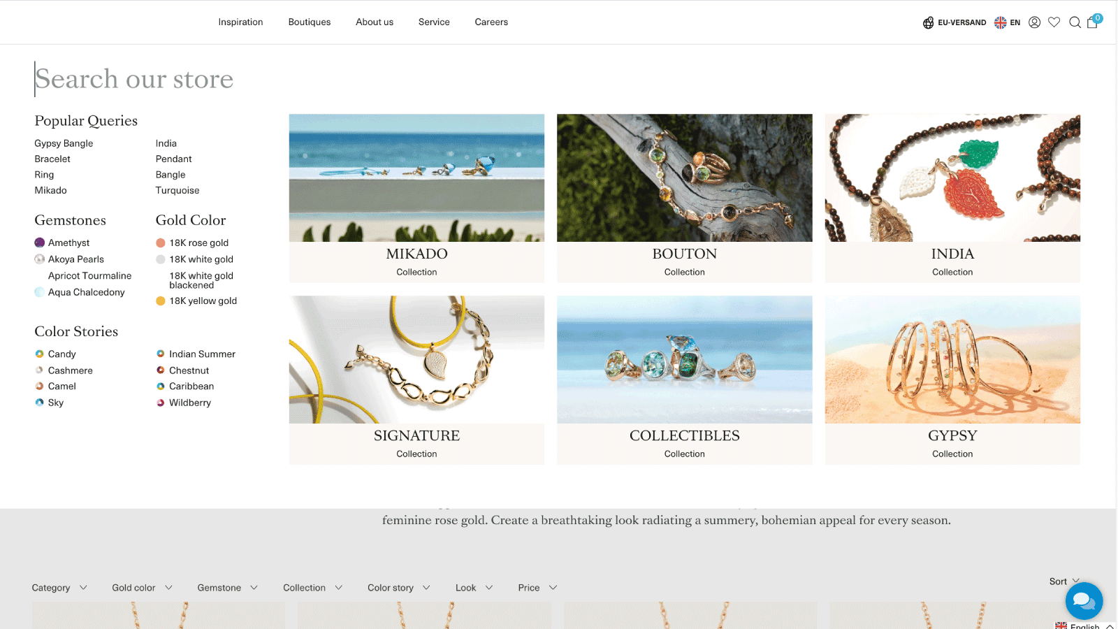 Findologic Assisted Suggest First Click Interaction