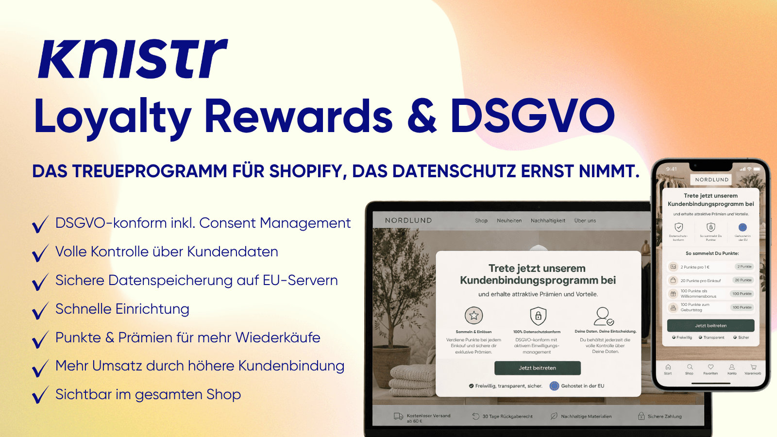 KNISTR Loyalty Programm für Shopify mit DSGVO-Fokus