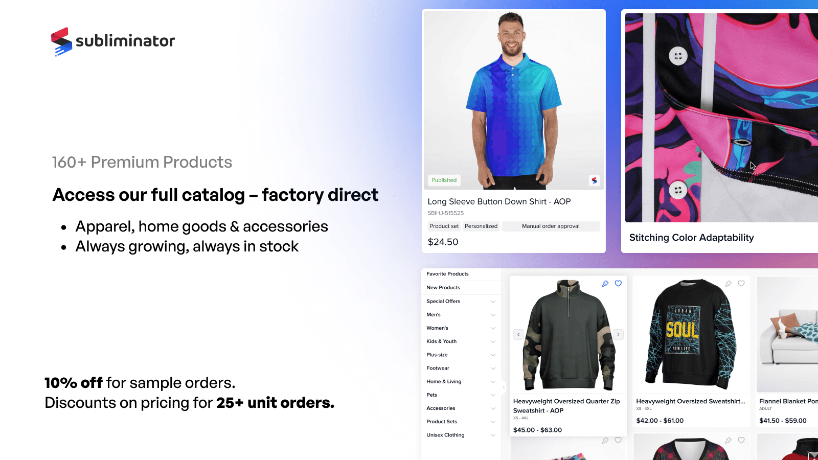 High quality all-over print on demand products