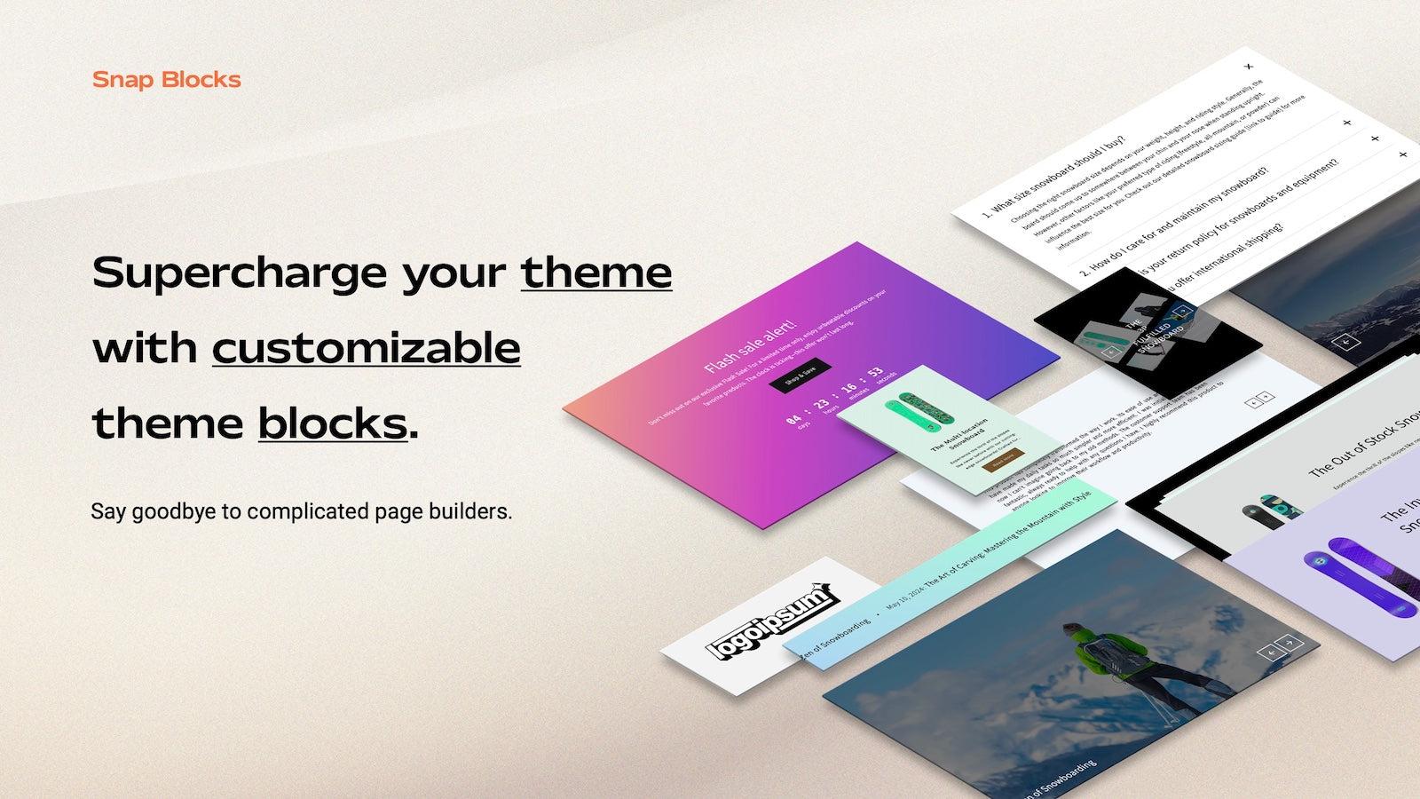 Supercharge your theme with customizable theme blocks