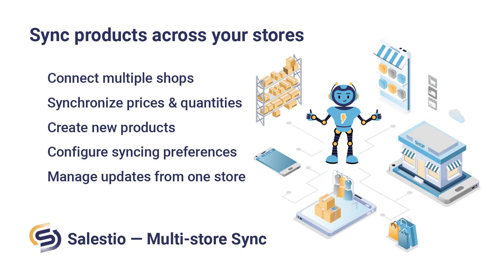 Salestio — Multi-store Sync Hero image