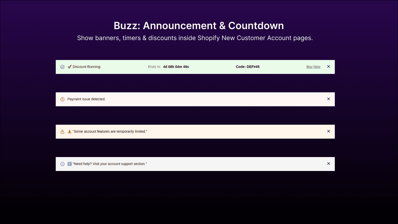 Buzz: Announcement & Countdown