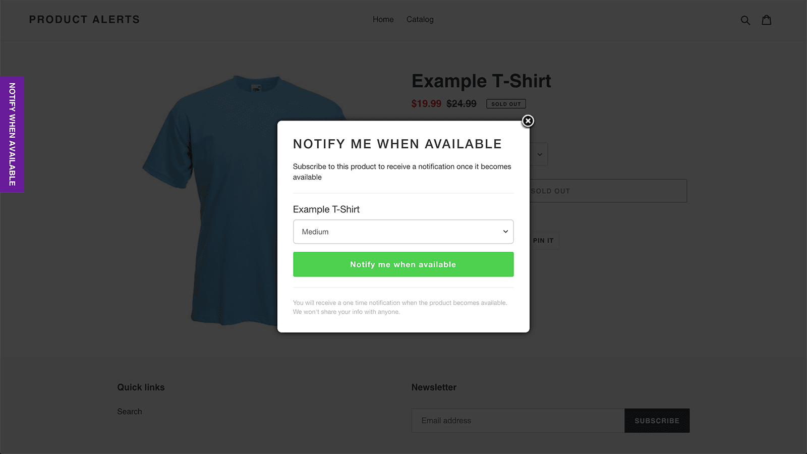 Back In Stock Alerts