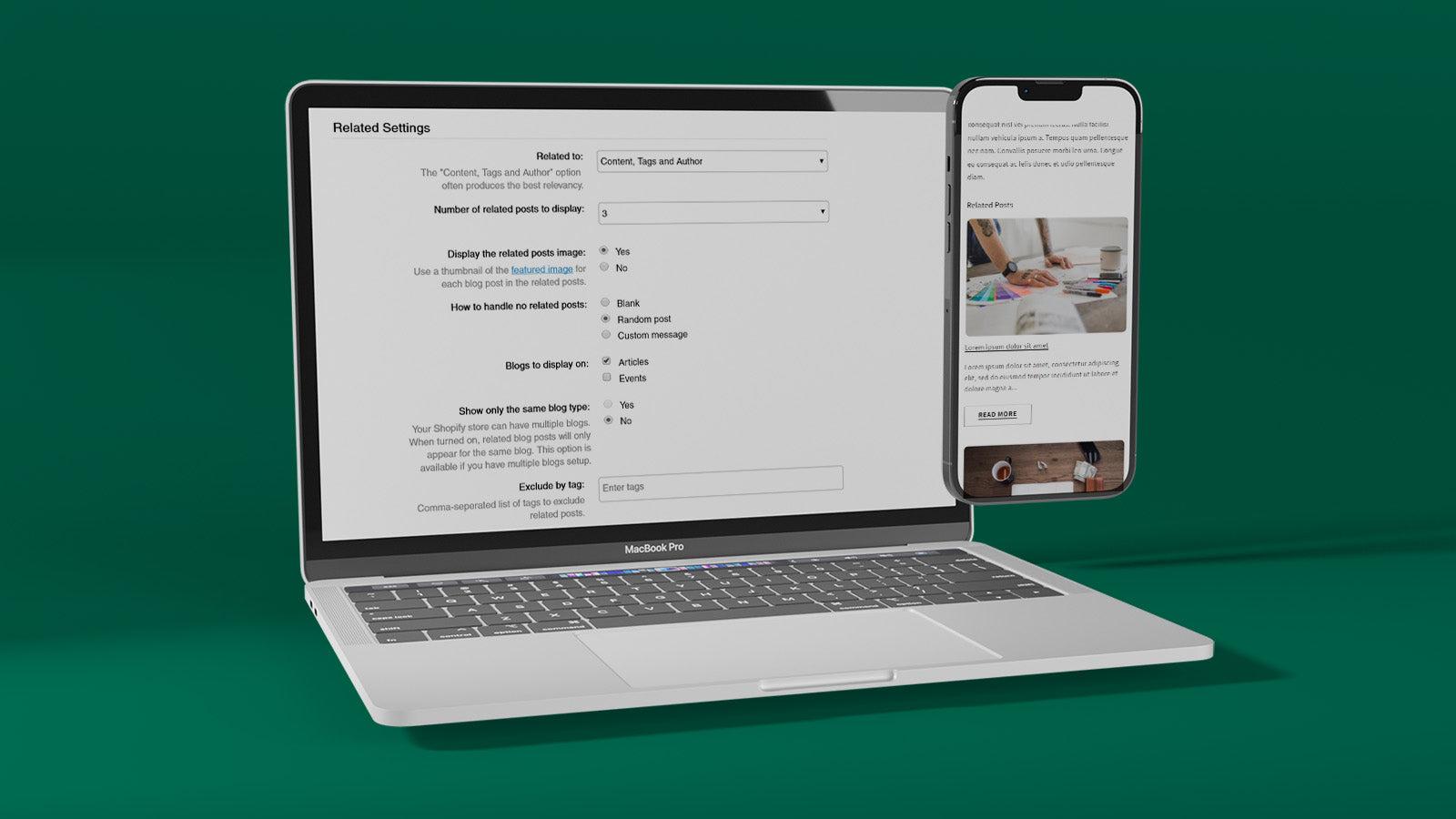 Digital Darts: Related Posts settings and example on mobile