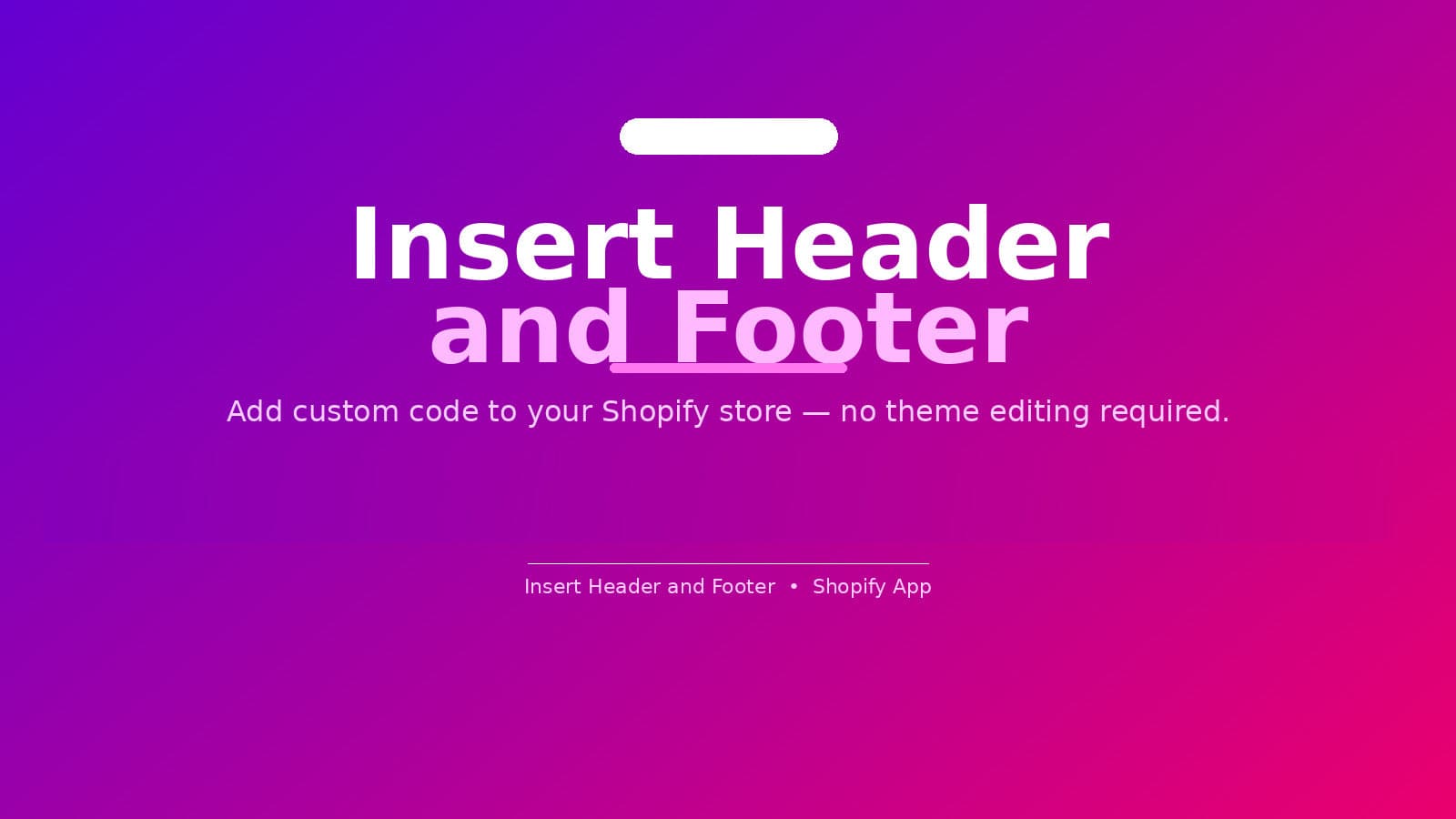Insert Header & Footer
