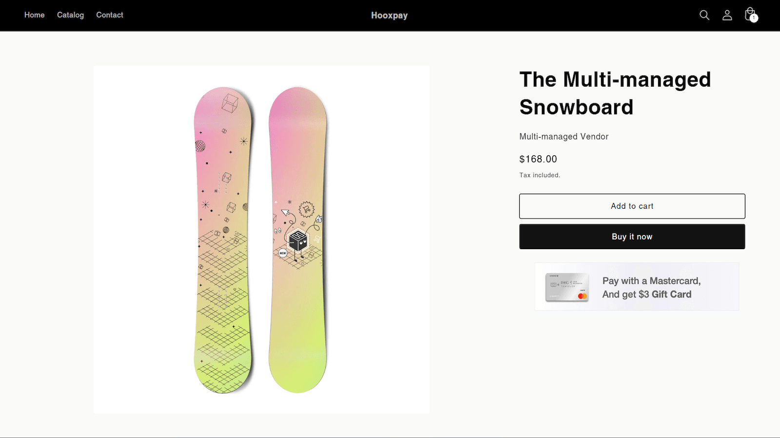 Hoox Embedded Offer presented at the product page