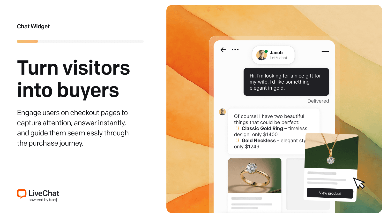 Live chat window connecting shoppers with support