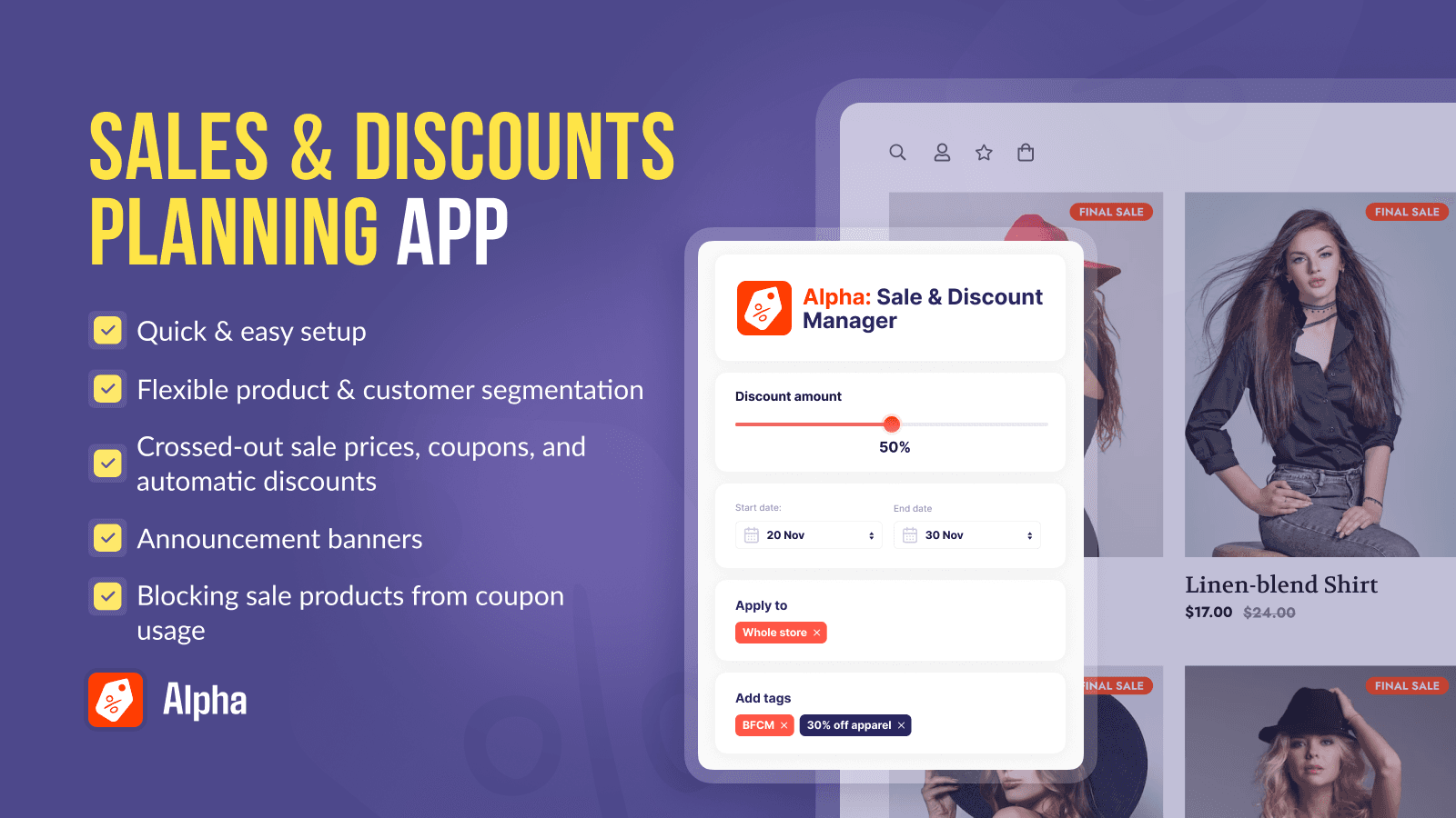 Sales and Discounts Planning App