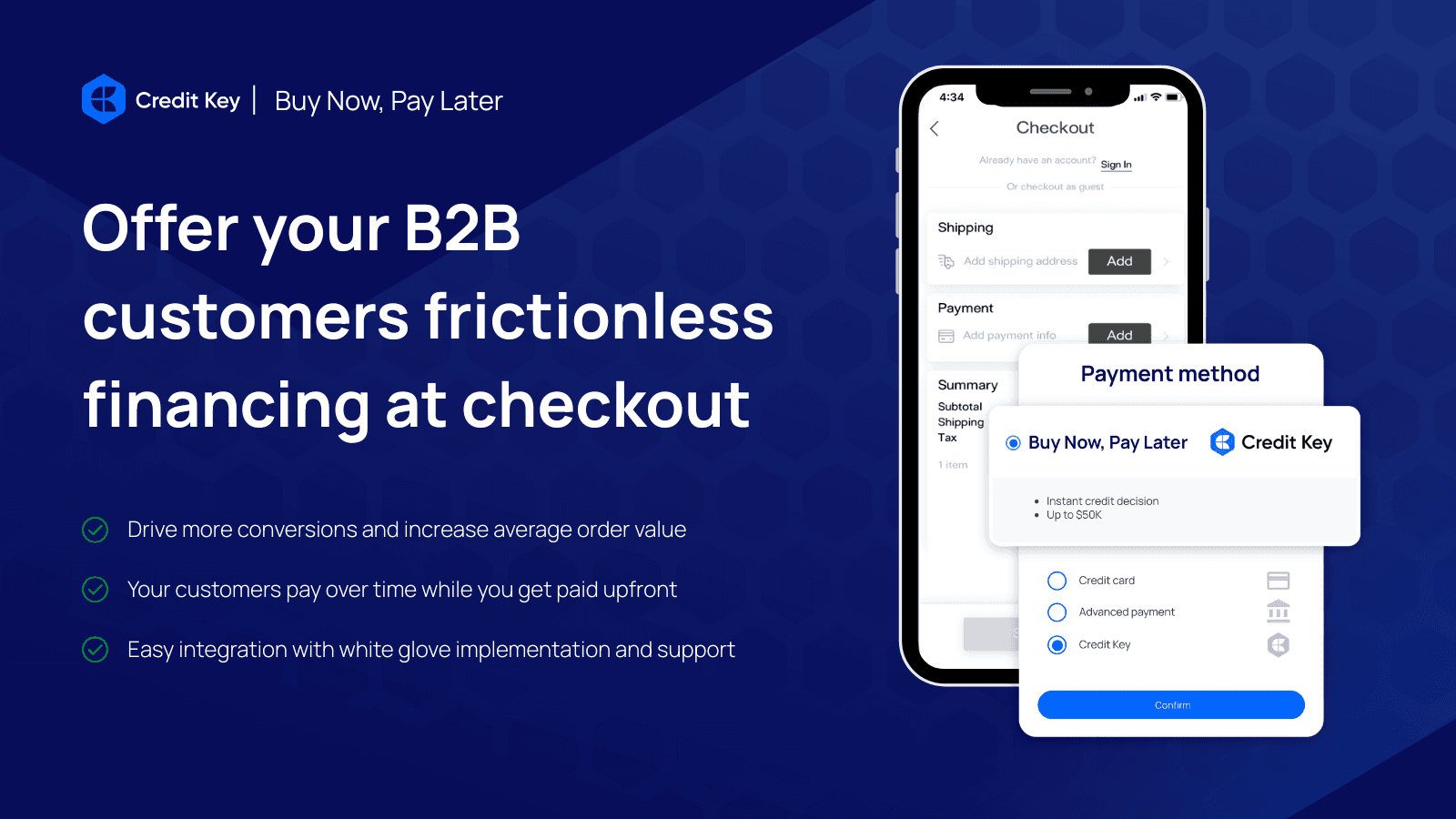 Instant B2B Point-of-Sale financing