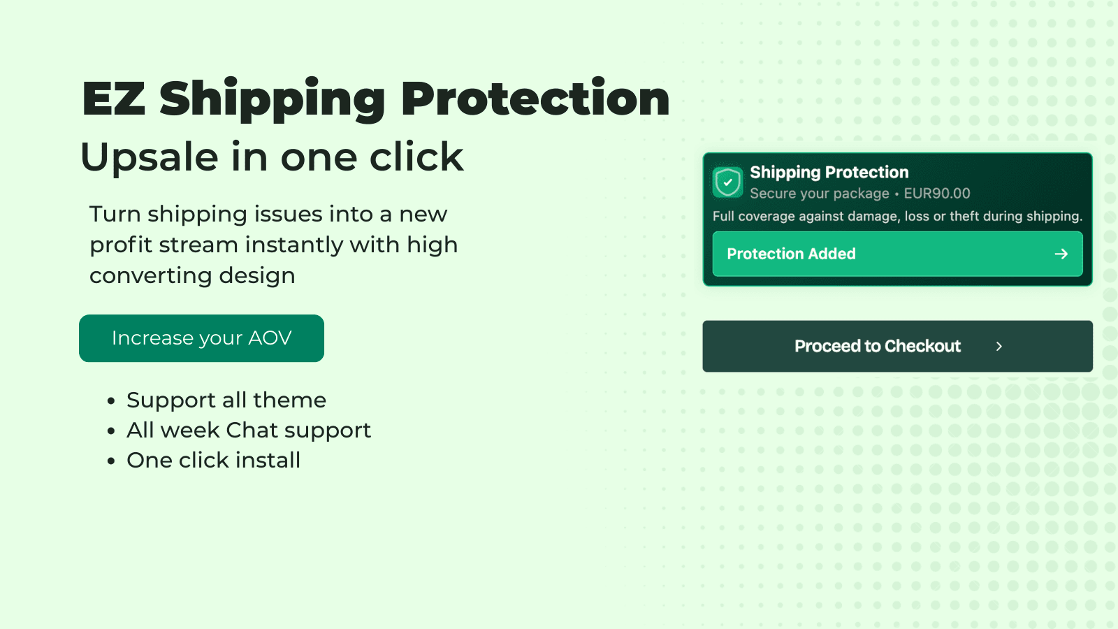 Shopify Shipping protection cart drawer and checkout plugin