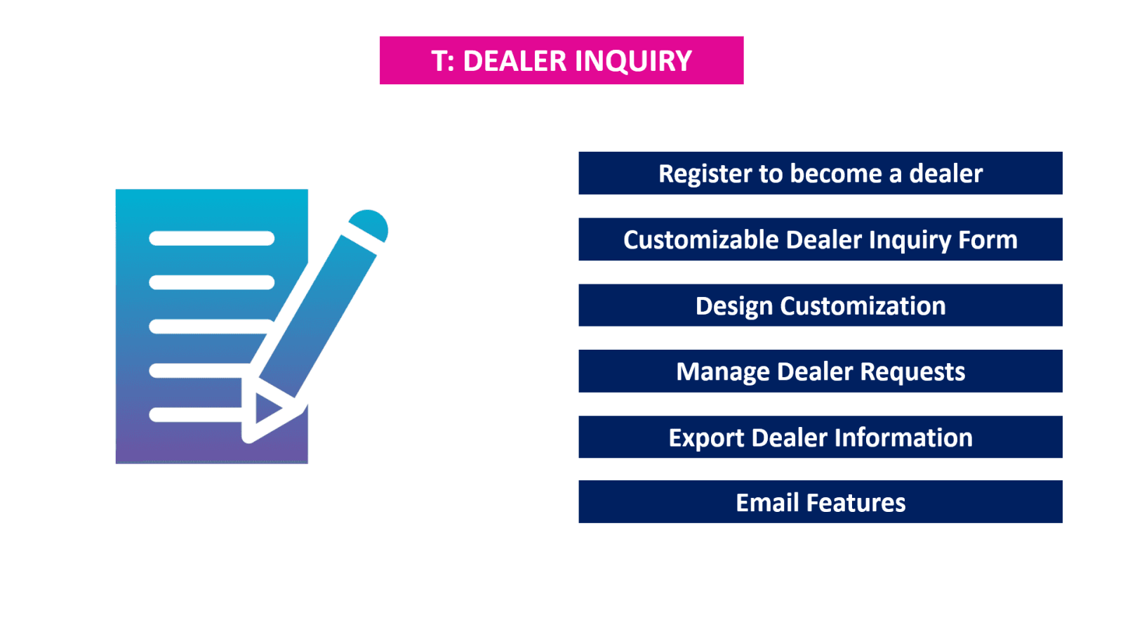 T: Dealer Inquiry