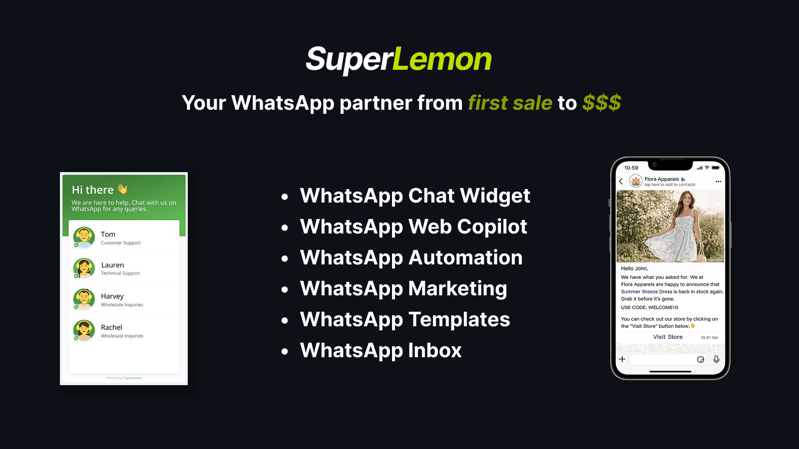 Superlemon: WhatsApp Marketing, Automation and Chat
