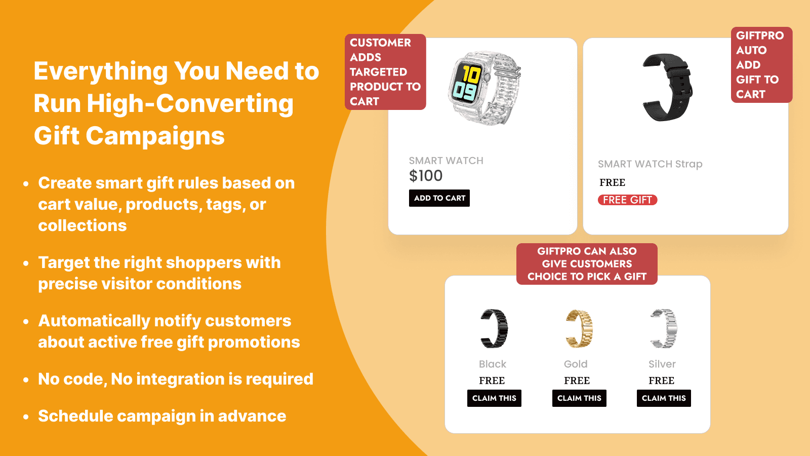 GIFTPRO Auto Add to Cart FREE Gift Free Gift with purchase