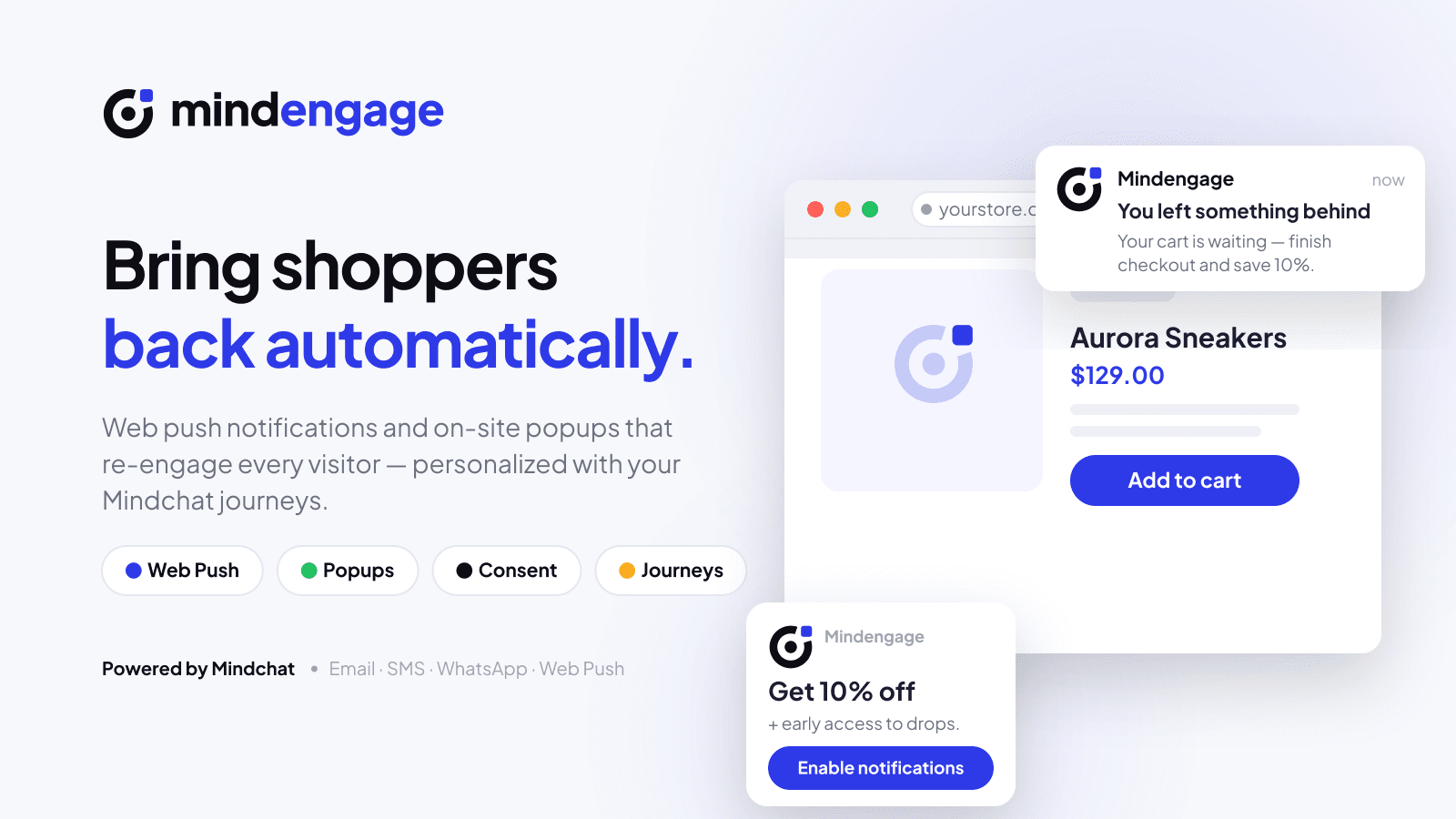 Bring shoppers back automatically