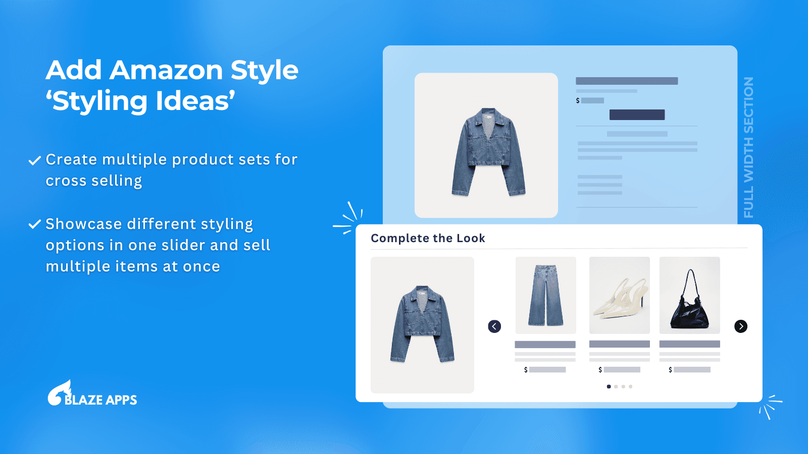 Shop the Look, Styling Ideas product cross sell widget