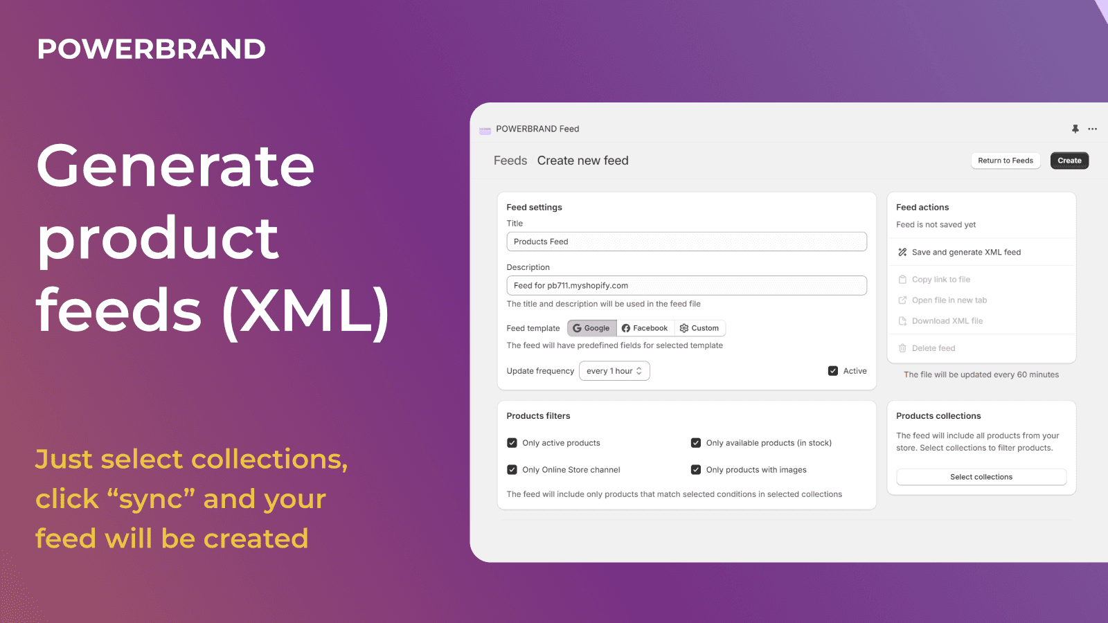Export collections to marketplaces
