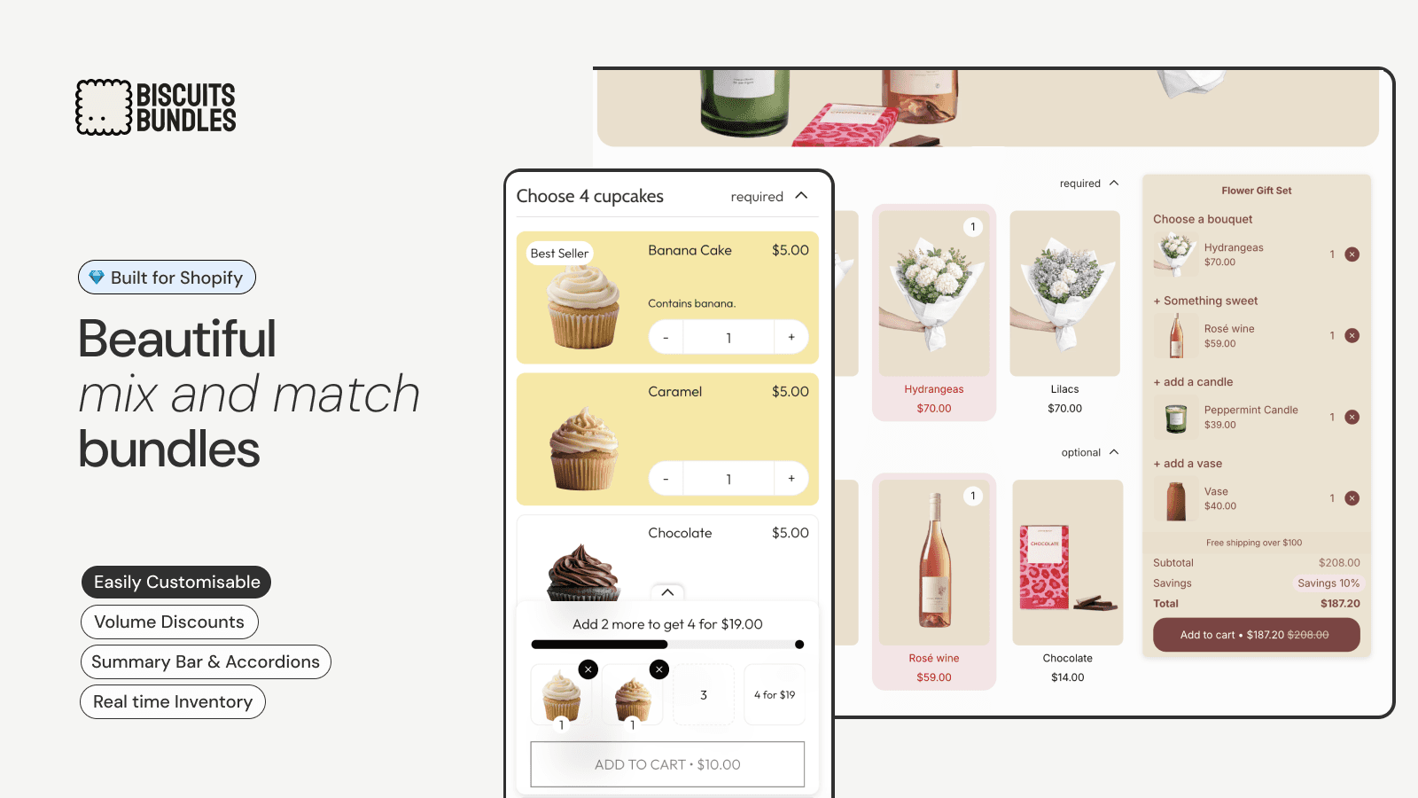biscuits bundles app preview with a desktop and mobile example