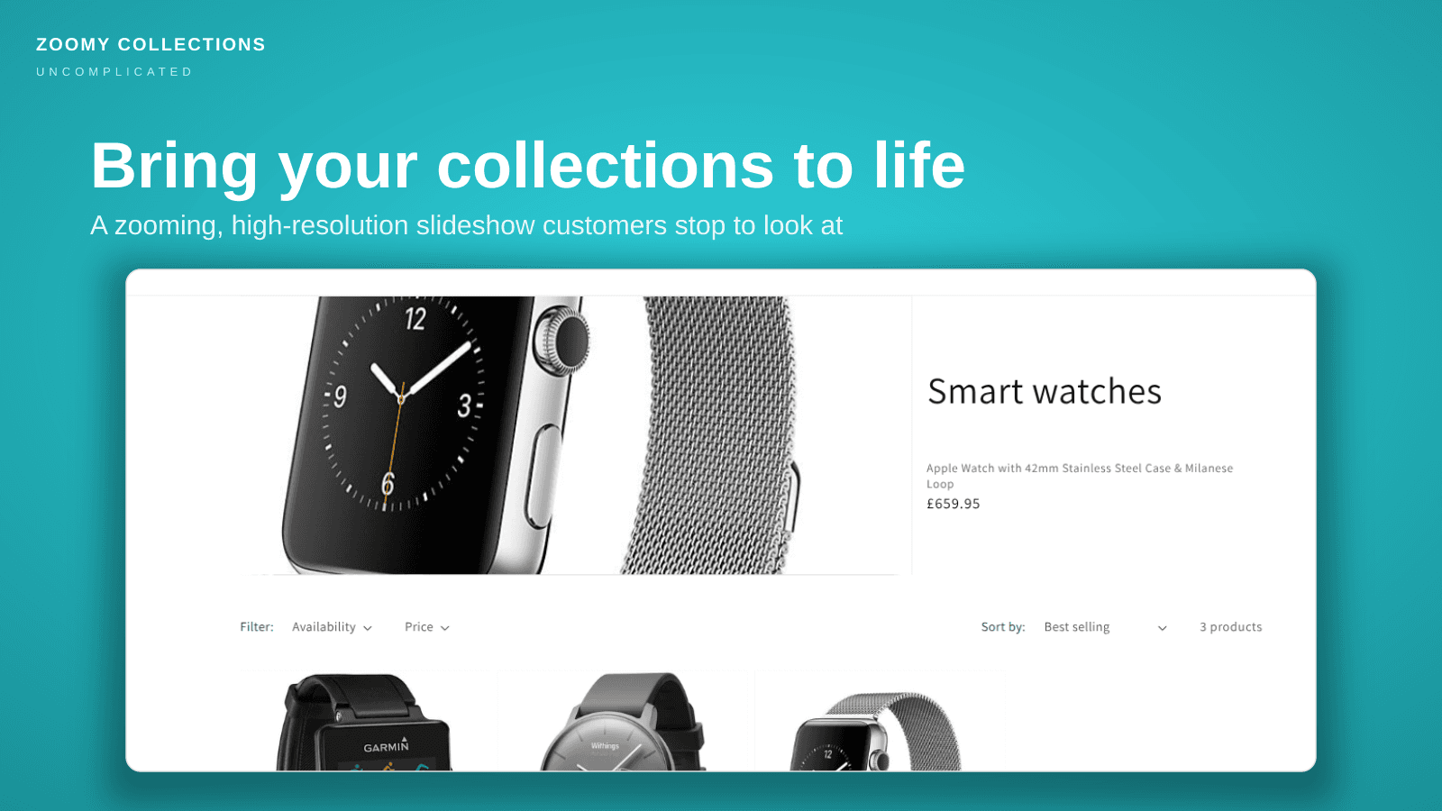 Bring your collections to life with a zooming slideshow