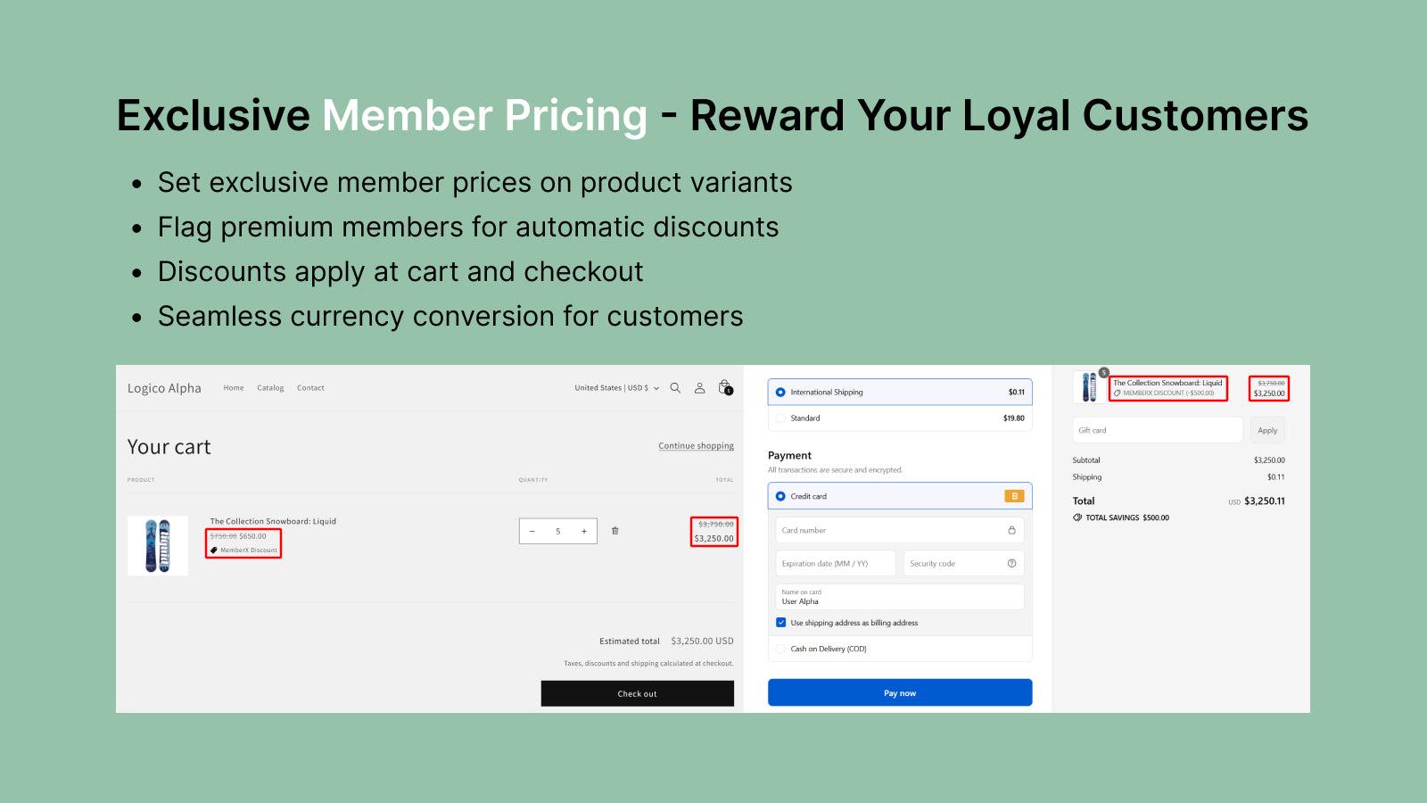 Set exclusive member prices for product for premium customers