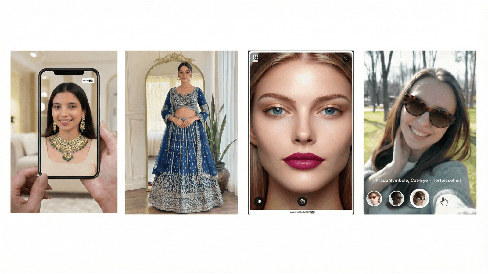 Virtual try-on: jewelry, clothes, makeup, eyewear, watches